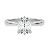 1.33 CT Oval Cut Solitaire Moissanite Engagement Ring 3